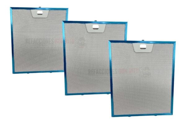 Kit 3 Filtros Para Campana Mabe Original 25.3 X 30 Cm