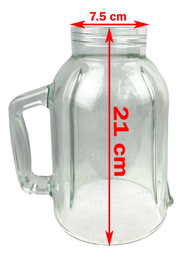 Vaso De Vidrio Compatible Con Todas Las Licuadoras Man - Imagen 6