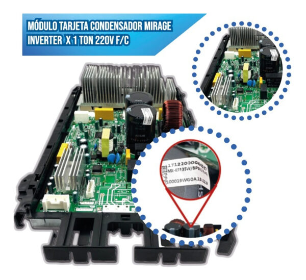 Modulo Tarjeta Condensador Mirage Inverter X 1 Ton 220v F/c - Imagen 5