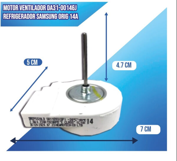 Motor Ventilador Da31-00146j Refrigerador Samsung Orig 14a - Imagen 5