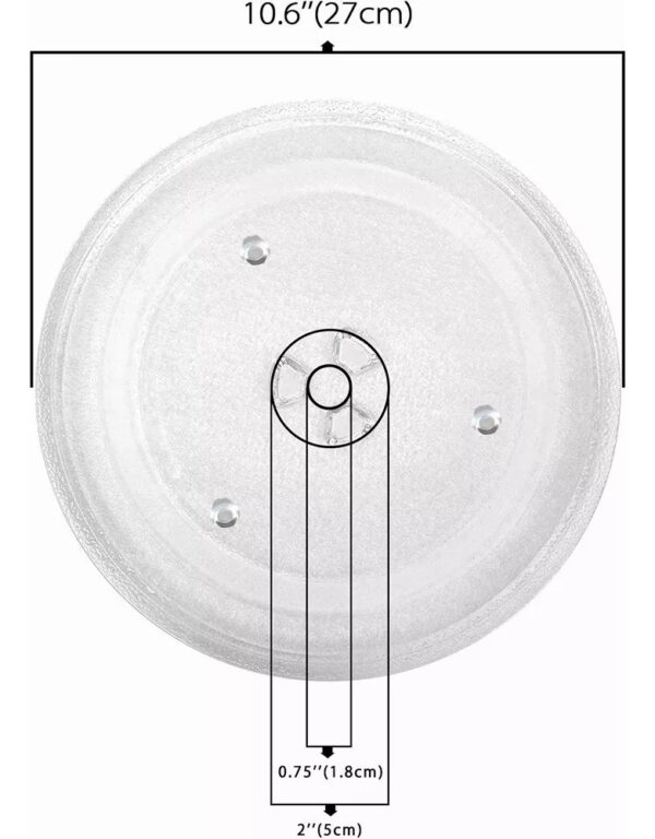 Plato D/cristal Para Microondas 27 Cm Diámetro - Imagen 7