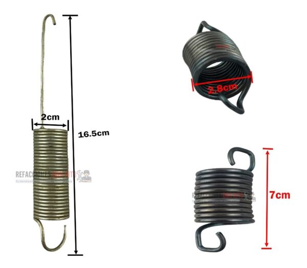 Resortes Suspensión Tensión Kit 4 Pza Lavadora Whirlpool Gen - Imagen 6