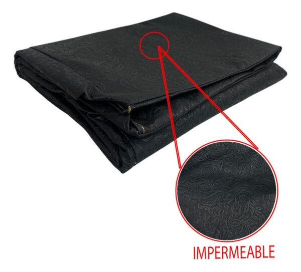 Funda Lavadora Afelpada Gruesa Reforzada 13kg A 22kg Negra - Imagen 5