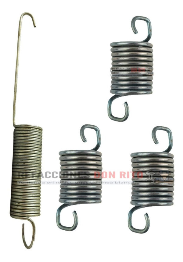Resortes Suspensión Tensión Kit 4 Pza Lavadora Whirlpool Gen - Imagen 7