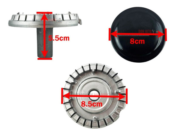 Quemador Para Estufa Mabe Original Mediano 222d8773 - Imagen 7