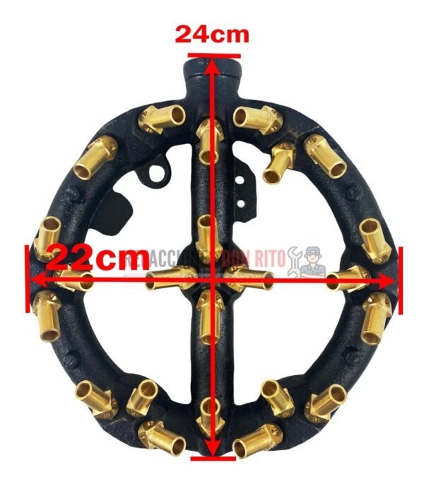 Quemador Industrial Hierro 23 Espreas Multiflama Alta Calida - Imagen 7
