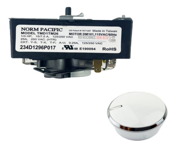 Timer Reloj Programador Secadora Mabe Ge Easy 234d1296p017 - Imagen 9