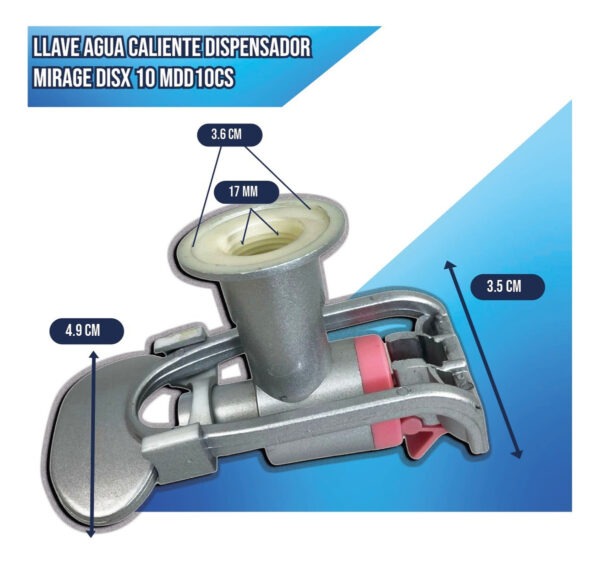 Llave Agua Caliente Dispensador Mirage Disx 10 Mdd10cs - Imagen 4