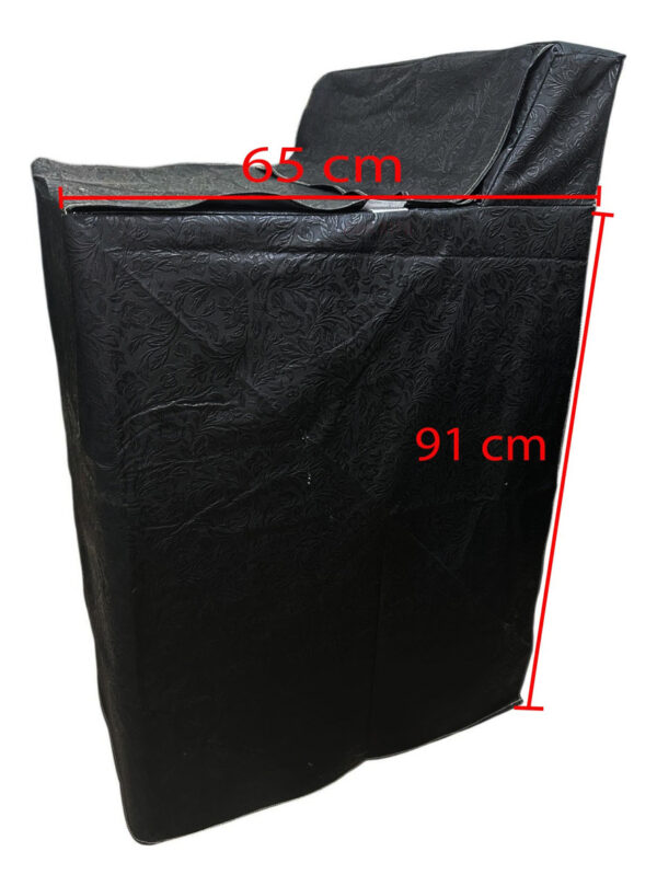 Funda Lavadora Afelpada Gruesa Reforzada 13kg A 22kg Negra - Imagen 6