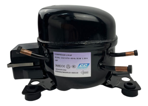 Compresor Refrigerador Cold City De 1/8 Hp Gas R134 - Imagen 6