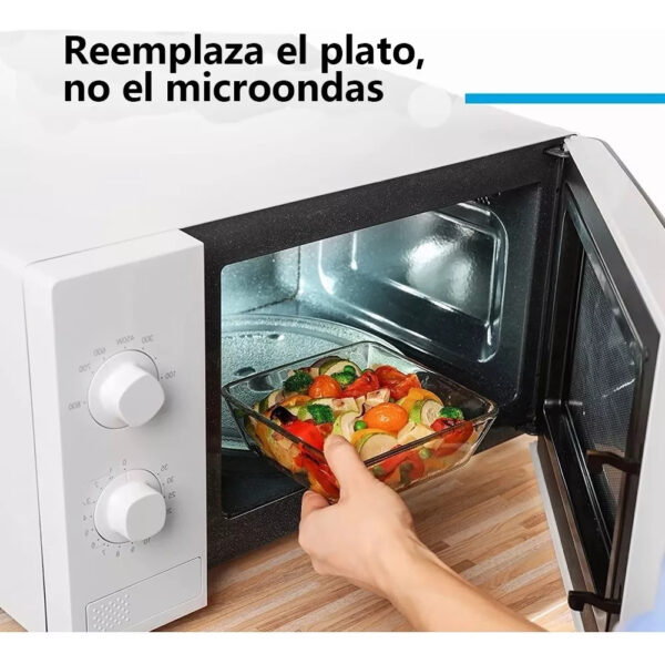 Plato D/cristal Para Microondas 27 Cm Diámetro - Imagen 8