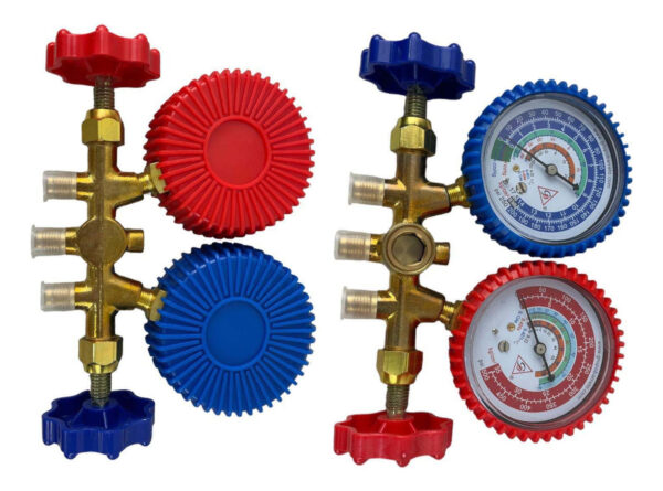 Juego Manómetros Refrigeración Manifold R134a R22 R404 R407c - Imagen 8