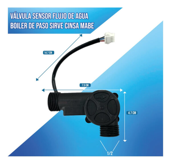Válvula Sensor Flujo De Agua Boiler De Paso Sirve Cinsa Mabe - Imagen 4