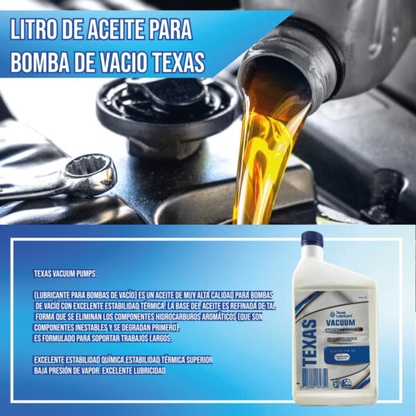Litro De Aceite Para Bomba De Vacío Texas - Imagen 4