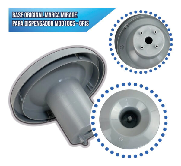 Base Original Marca Mirage Para Dispensador Mdd10cs - Gris - Imagen 4