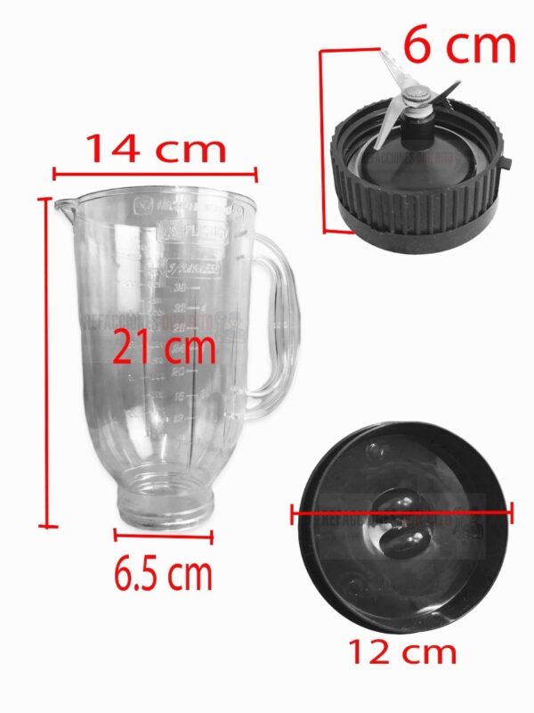 Vaso Completo De Plástico Licuadora Sirve Taurus Ragazza - Imagen 8