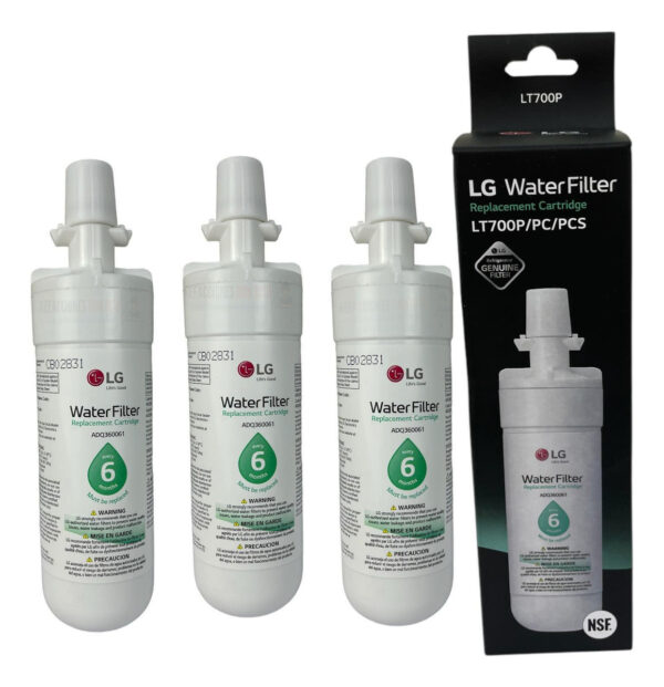3 Filtros Refrigerador LG Lt700p / Adq36006101 Original Nuevo - Imagen 8