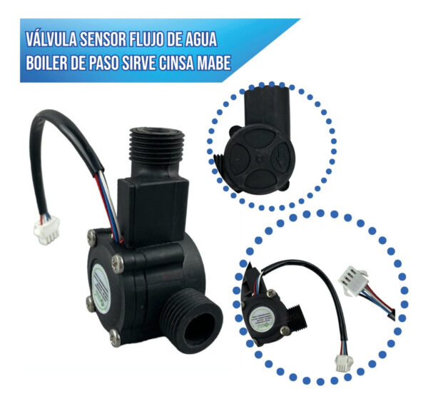 Válvula Sensor Flujo De Agua Boiler De Paso Sirve Cinsa Mabe - Imagen 5