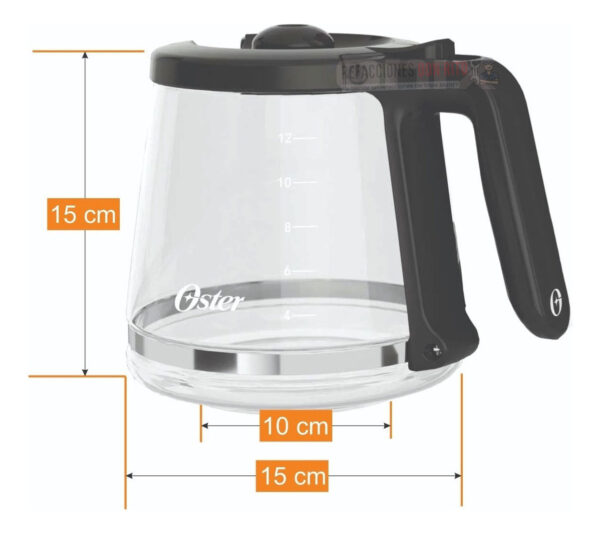 Jarra Repuesto Cafetera Oster 12 Tazas Modelo Nuevo Bvstrc12 - Imagen 7