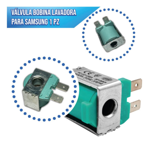 Válvula Bobina Lavadora Para Samsung 1 Pz - Imagen 5