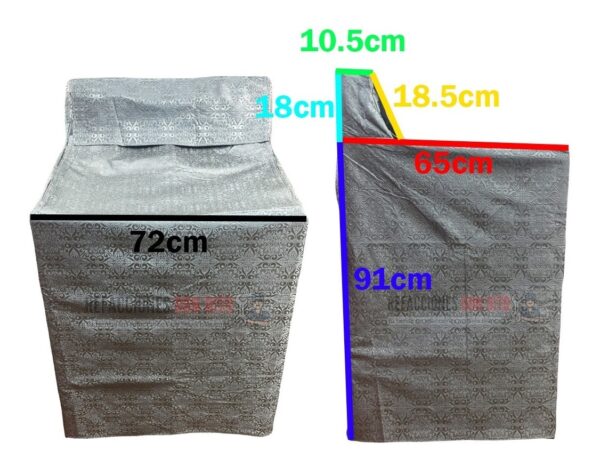 Funda Lavadora Afelpada Gruesa Reforzada 13kg A 22kg Envio - Imagen 10