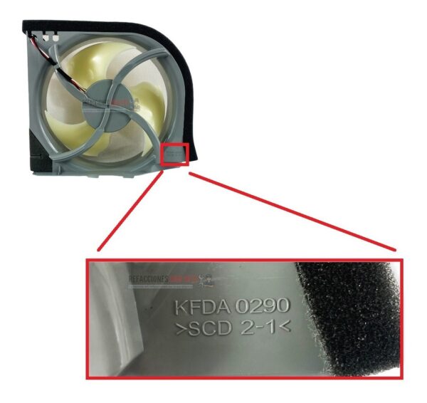 Motor Ventilador Abanico Refrigerador Samsung Original Da31-00340a Rmf002assa - Imagen 7