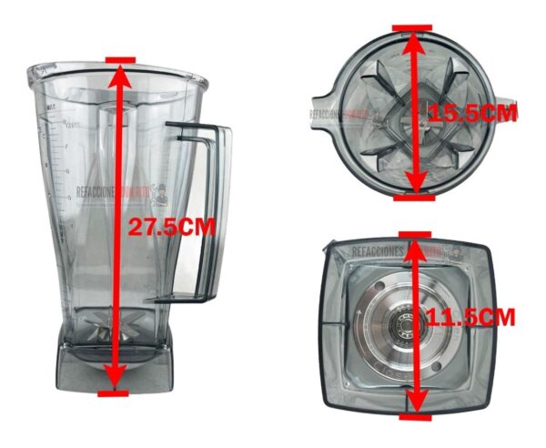 Vaso Para Licuadora Vitamix Redondo Completo - Imagen 10