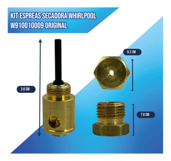 Kit Espreas Secadora Whirlpool W910010009 Original - Imagen 5