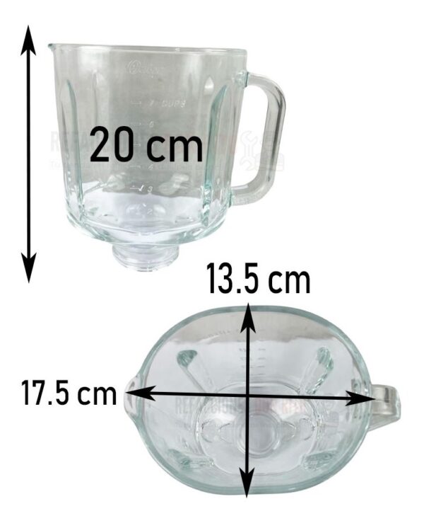 Vaso De Vidrio Oster Delighter Ovalado Original - Imagen 7