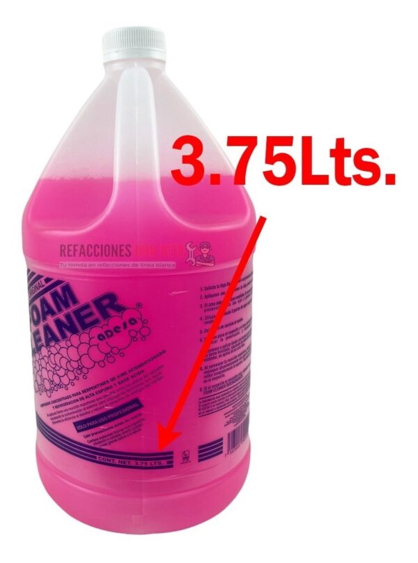 Foam Cleaner Rosa Galon 3.75lts Limpia Serpentin Quita Sarro - Imagen 10